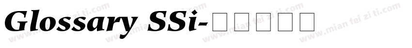 Glossary SSi字体转换